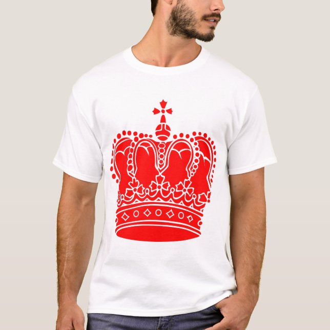 T-shirt Couronne royale - Rouge (Devant)