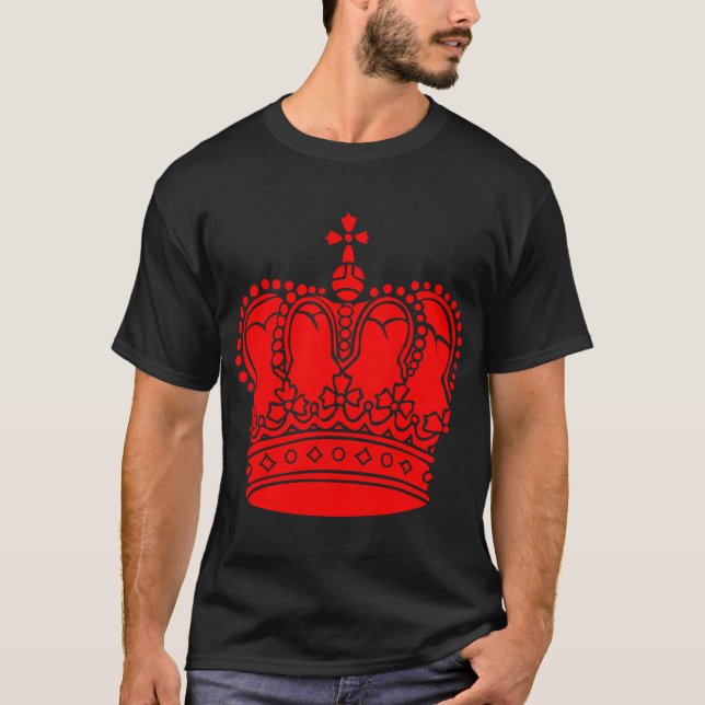 T-shirt Couronne royale - Rouge (Devant)