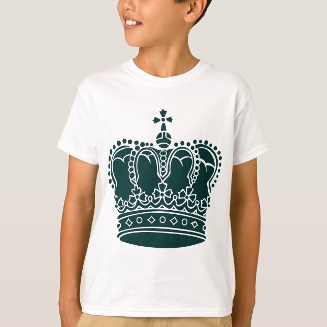 T-shirt Couronne royale - Vert foncé (Devant)