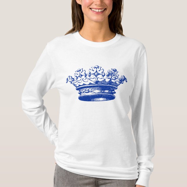 T-shirt Couronne vintage - Marine (Devant)