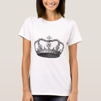 T-shirt Couronne vintage noir et blanc