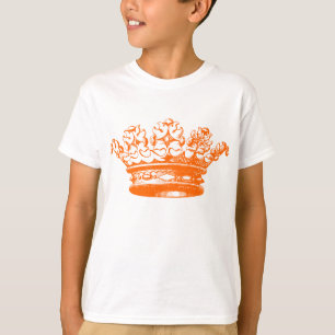 T-shirt Couronne vintage - Orange