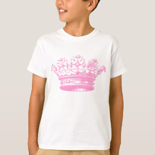 T-shirt Couronne vintage - Rose