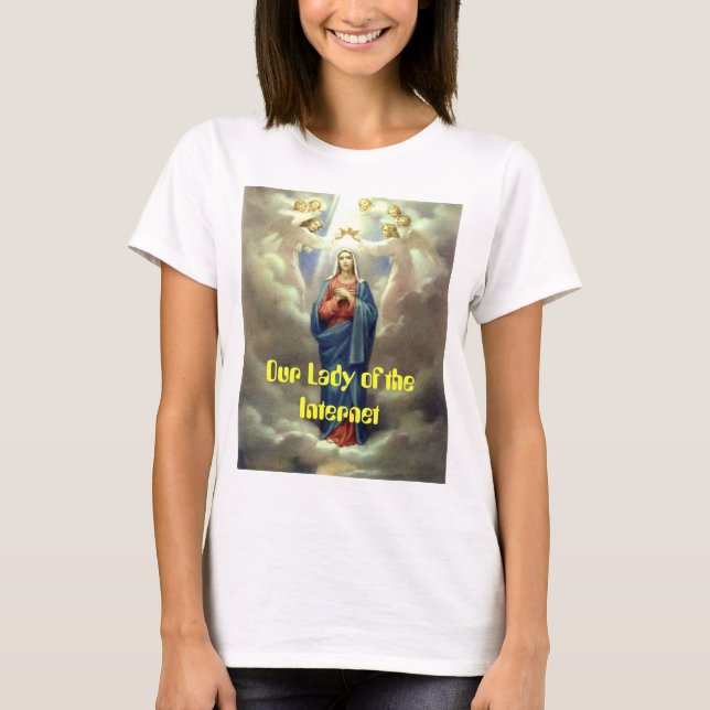 T-shirt couronner-reine-de-ciel, notre Madame de (Devant)