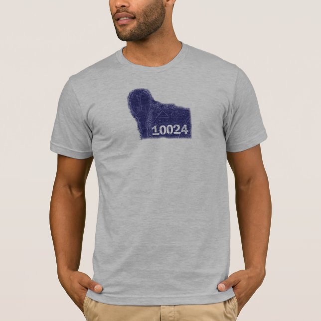 T-shirt Courrier de lampe de Central Park dans le code (Devant)