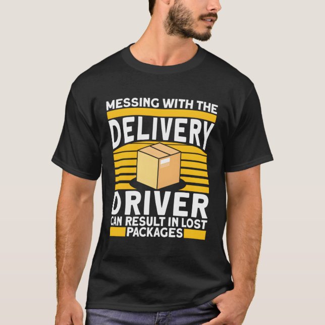 T-shirt Courrier du conducteur de livraison (Devant)