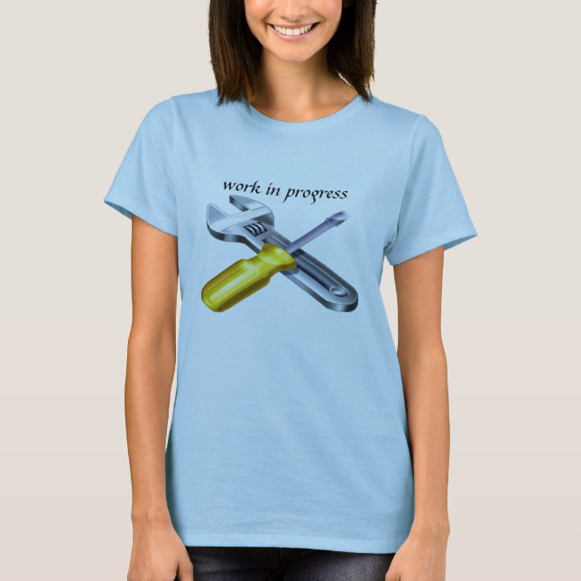 T-shirt Courroie de spaghetti de travail en cours (Devant)