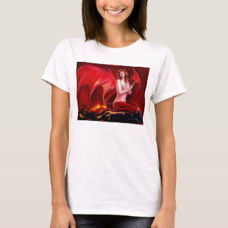 T-shirt Courroie de spaghetti rouge de dragon