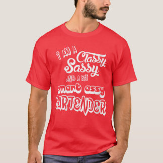 T-shirt Cours de Barmaid pour Femmes Sassyee Drôle Barmaid