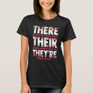 T-shirt Cours de grammaire anglaise Là ils sont enseignant