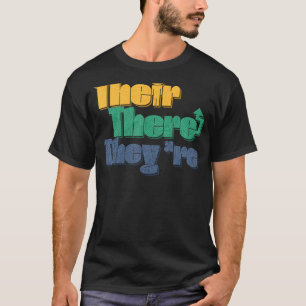 T-shirt Cours de grammaire anglaise Là ils sont enseignant
