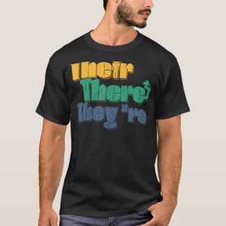 T-shirt Cours de grammaire anglaise Là ils sont enseignant