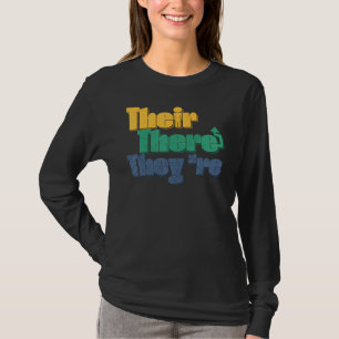 T-shirt Cours de grammaire anglaise Là ils sont enseignant