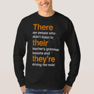 T-shirt Cours de grammaire Enseignant Grammatical Correct 