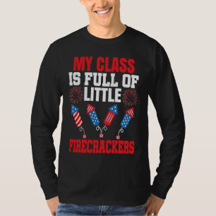 T-shirt Cours Du 4 Juillet Plein De Feux D'Artifice Patrio