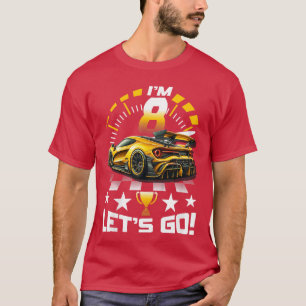 T-shirt Course 8 Ans 8e Anniversaire Gold Racing Rac