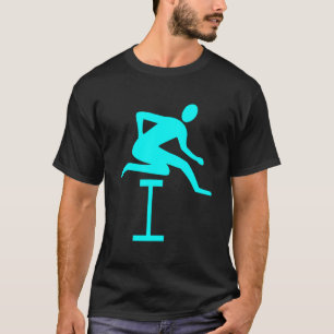 T-shirt Course à haies - Cyan