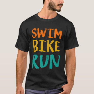 T-shirt Course à vélo de natation Graphic course de natati