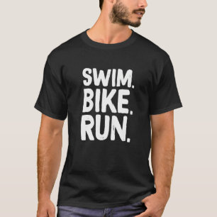 T-shirt Course à vélo de natation Graphic course de natati