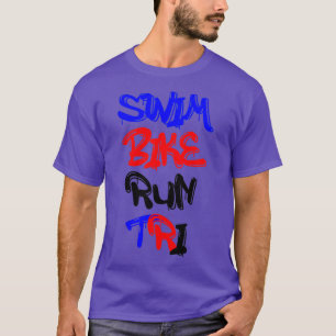 T-shirt Course à vélo de natation Tri 2
