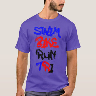 T-shirt Course à vélo de natation Tri 2