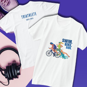 T-shirt Course à vélo de natation   Triathlète depuis 20XX