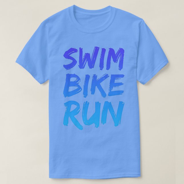 T-shirt Course à vélo de natation Triathlon Design cool 1 (Design devant)