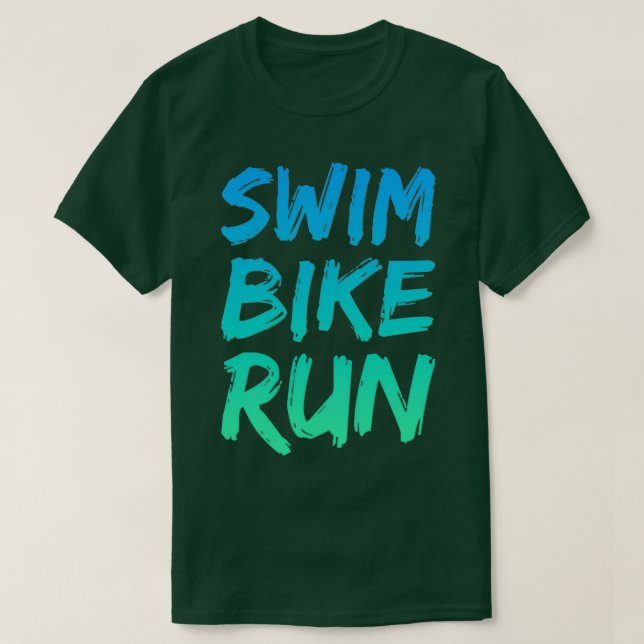 T-shirt Course à vélo de natation Triathlon Design cool 3 (Design devant)