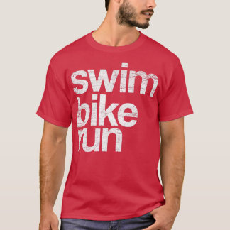 T-shirt Course à vélo de natation Triathlon Grunge 1