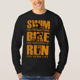 T-shirt Course à vélo de natation Triathlon Mens Suit Tria