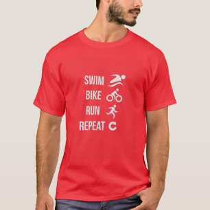 T-shirt Course à vélo natation Répéter Triathlon Triathlon
