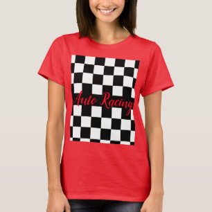 T-shirt Course automobile À damiers course