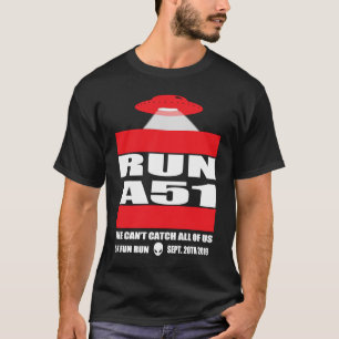 T-shirt Course de 5K Area 51 A51 Fun Run Envahissez la Zon