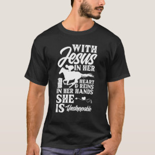 T-shirt Course de barils Course de chevaux Jésus Coureus