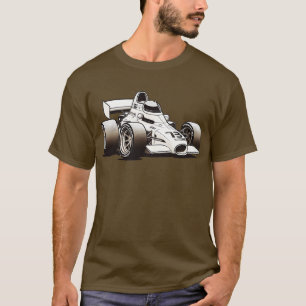 T-shirt Course de Formule 1 blanche