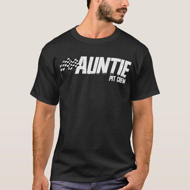 T-shirt Course de l'équipage Pit Tante Anniversaire Famill (Devant)