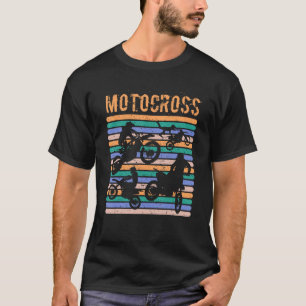T-shirt Course de motocross rétro sur piste en terre