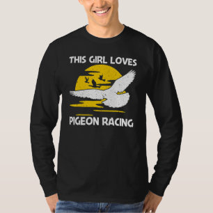 T-shirt Course de pigeons cool pour filles enfants Pigeon 