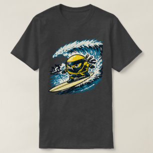 T-shirt Course de surf Shinobi au citron — Ninja d'été vin