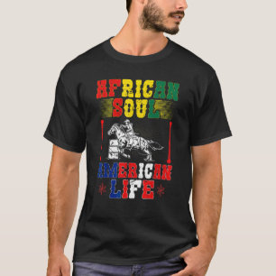 T-shirt Course de tonneaux Cowgirl afro-américaine Course