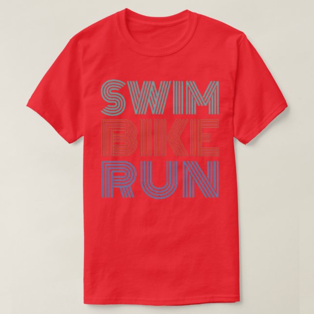 T-shirt Course de vélo de natation 36 (Design devant)