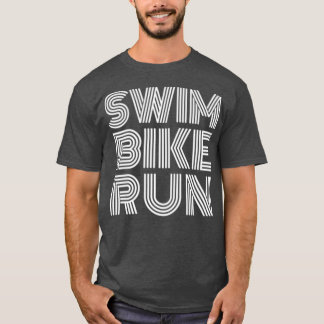 T-shirt Course de vélo de natation Design de triathlon