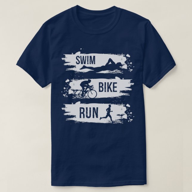 T-shirt Course de vélo natation triathlon nage 2 (Design devant)