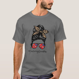 T-shirt Course de voiture Grand-mère Messy Cheveux Bun Leo