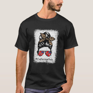 T-shirt Course de voiture Nana Messy Cheveux Bun Leopard F