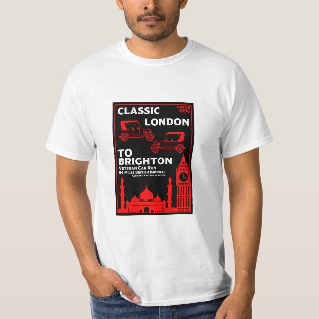 T-shirt Course De Voiture Vétérinaire De Londres À Brighto (Devant)