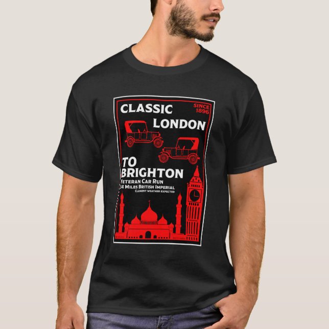T-shirt Course De Voiture Vétérinaire De Londres À Brighto (Devant)