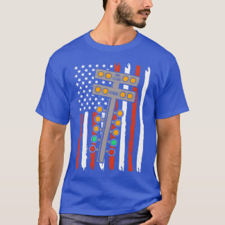 T-shirt Course de voitures patriotiques Cadeau de dragster