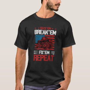 T-shirt Course Em Break Em Fixer Em Répéter Funny Rc Voitu