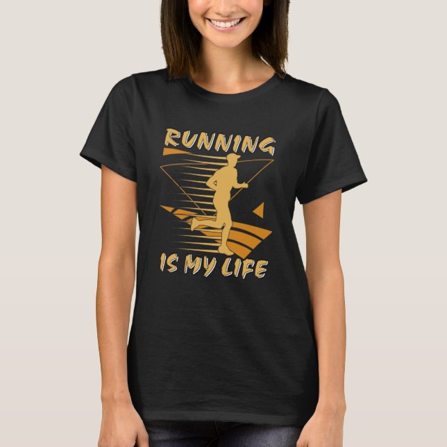 T-shirt COURSE EST MA VIE Sport courir Fitness Hommes Jogg (Devant)